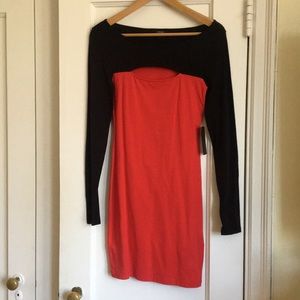 Guess Black and Red Peekaboo Mini Dress